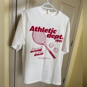 H&M White and Red Women's Top